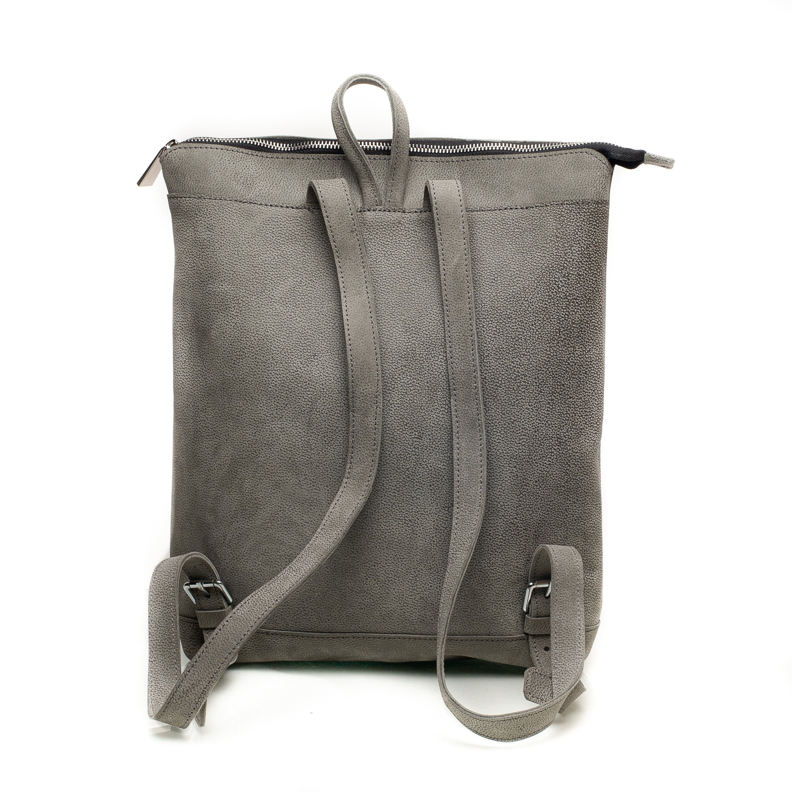 Ethiopian Leather Backpack (Grey, Chocolate & Earth Brown)