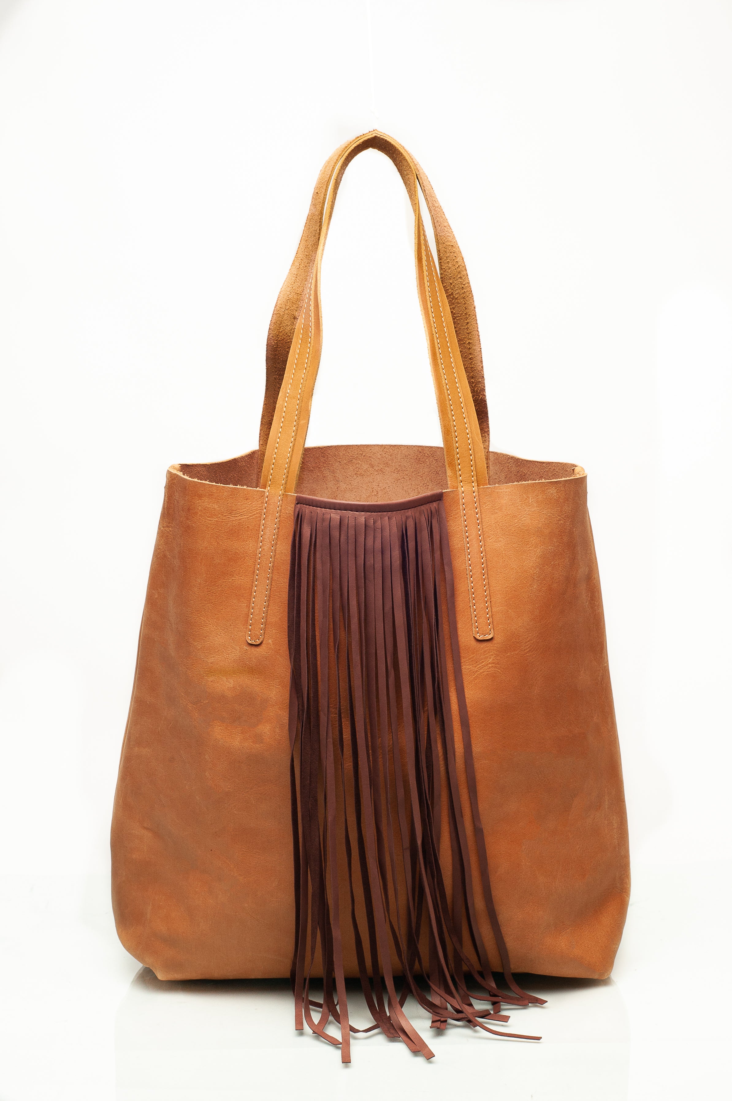 Ethiopian Tote with Fringe (Honey)