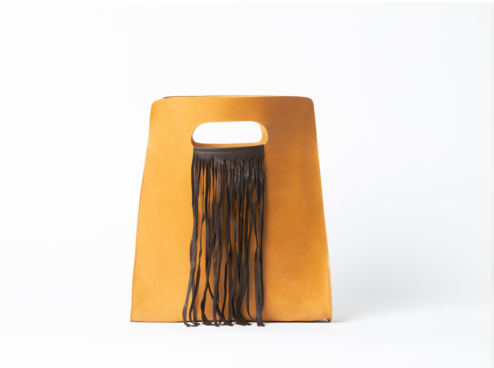 The Ada Handbag with Dark Brown Fringe