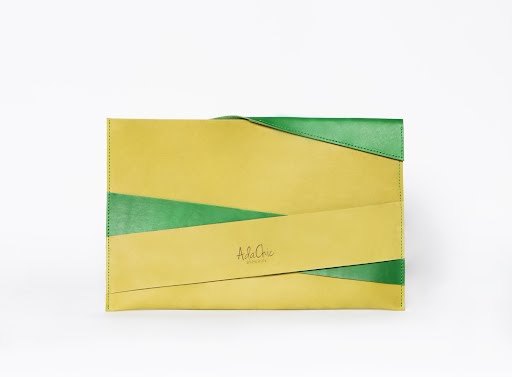 Luna Two Tone Leather Hand Clutch